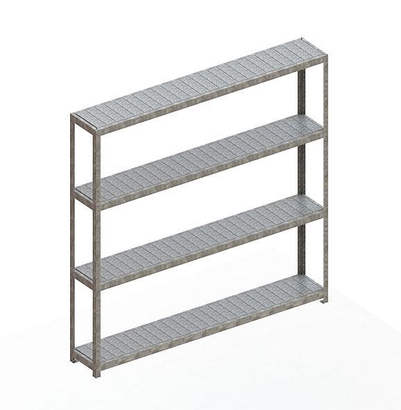 Meta SPEED - RACK Regal 2470x2500x400 mm mit Stahlpaneelen verzinkt ...