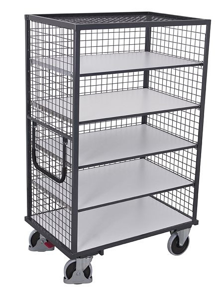 VARIOfit ESD Etagenwagen fest verschweißt, Außenmaße: 1.315 x 830 x 1.810 mm, Ladefläche: 1.230 x 760 mm, sw-800.860