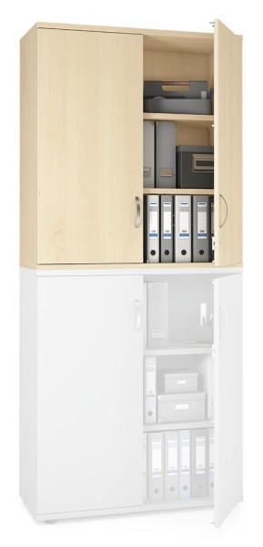Deskin Flügeltüren-Aufsatzschrank MULTI M pro, Dekor: Ahorndekor, BxHxT: 1000 x 1110 x 420 mm, 263657