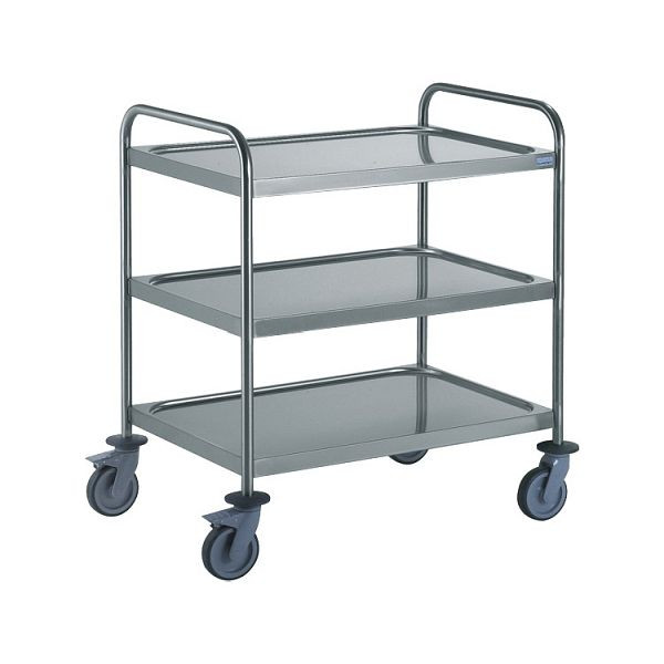 Gastro-Inox Edelstahl AISI 304 Servierwagen mit 3 Etagen, 800x500mm, 307.112