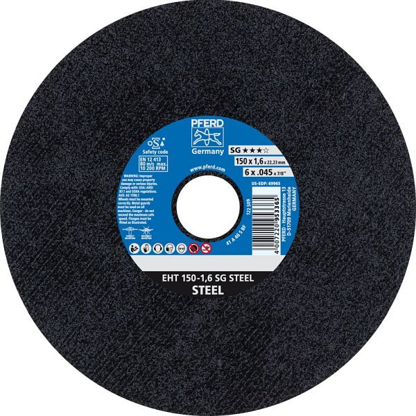 Pferd Trennscheibe EHT 150-1,6 SG STEEL, VE: 25 Stück, 61323106