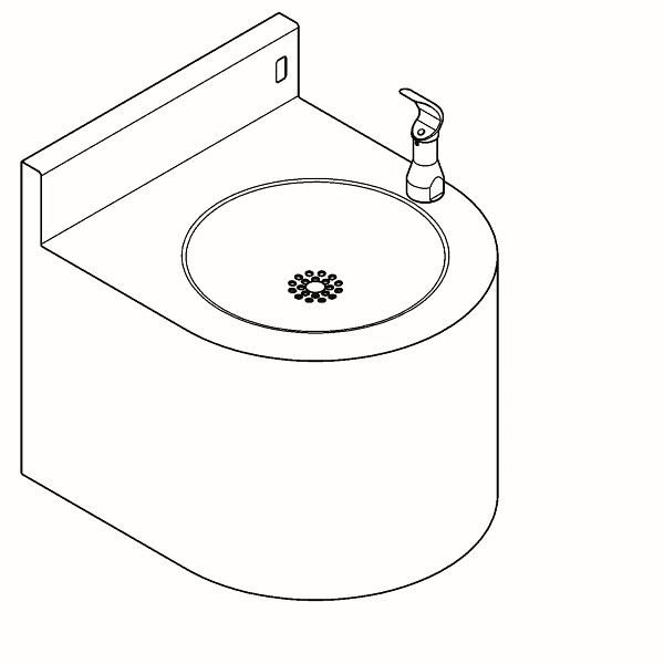 KWC Wandtrinkbrunnen, ANIMA, Edelstahl, 305x320x350 mm, Trinksprudler, elektronisch, 2030056994