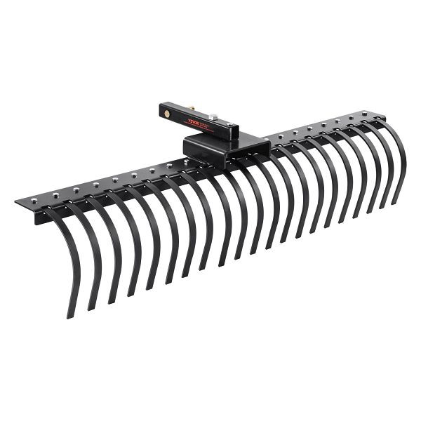 VEVOR Anhänge-Landschaftsrechen 152,4cm Rasenvertikutierer Rechen mit 21 Zinken, ZXSCJ60BDSDLG2B3EV0