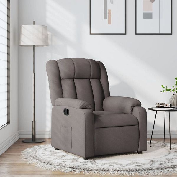 vidaXL Relaxsessel Taupe Stoff, dick gepolstert, 373582