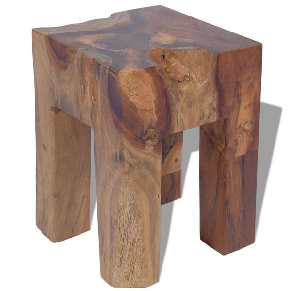 vidaXL Hocker Massivholz Teak, 243471