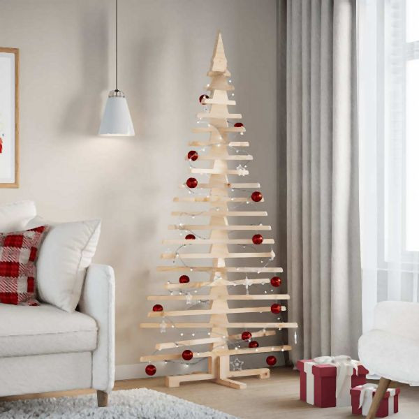 vidaXL Weihnachtsbaum Holz zum Schmücken 180 cm Massivholz Kiefer, 4103972