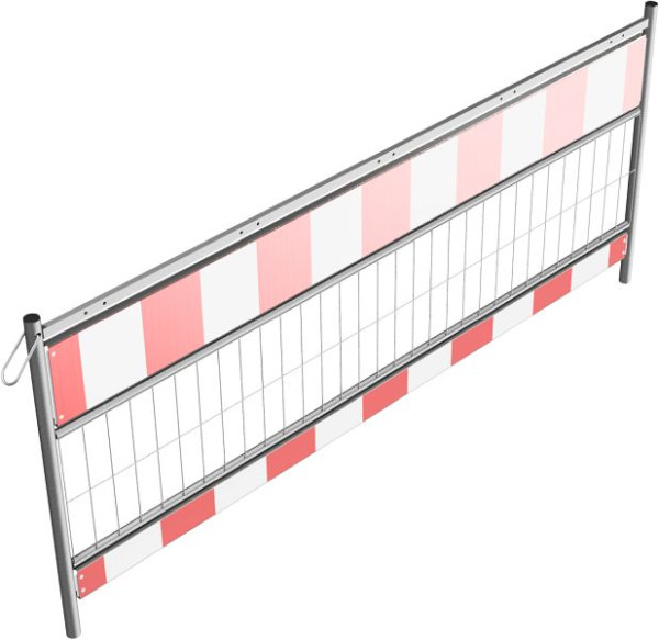 Schake Schrankenzaun nach TL, Länge: 2,40 m, Folie Typ 1, rot / weiß, 33324