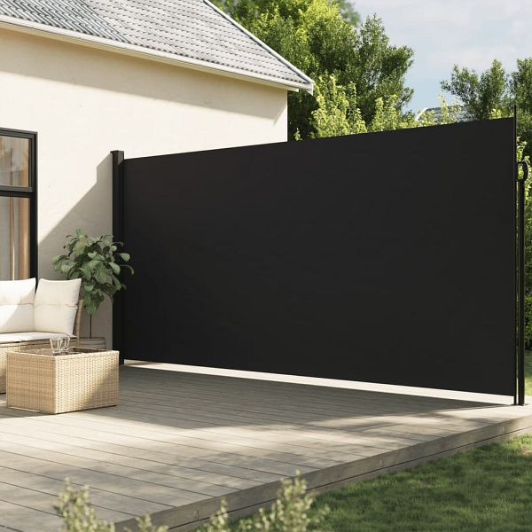 vidaXL Seitenmarkise Ausziehbar Schwarz 220x300 cm, 4004369