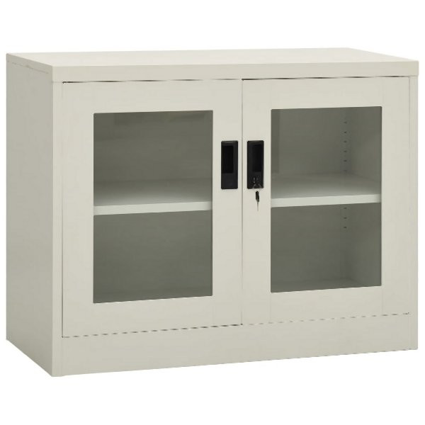 vidaXL Büroschrank Hellgrau 90x40x70 cm Stahl, 335927, 8720286563588