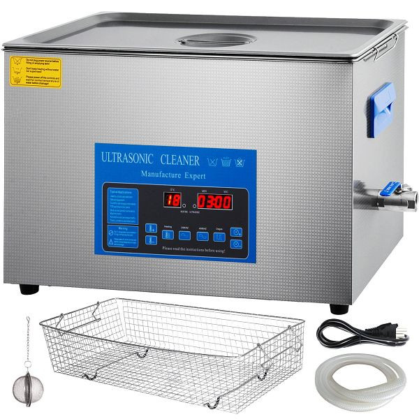 VEVOR 22L Ultraschallreiniger Heizung Schmuck Brillen Silber Dual Frequenz, BPQXJ22L000000001V2