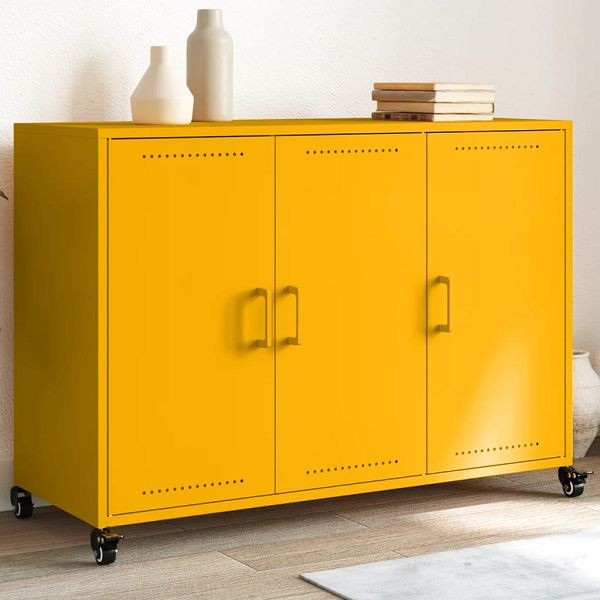 vidaXL Sideboard Senfgelb 100,5x39x72 cm Kaltgewalzter Stahl, 846683