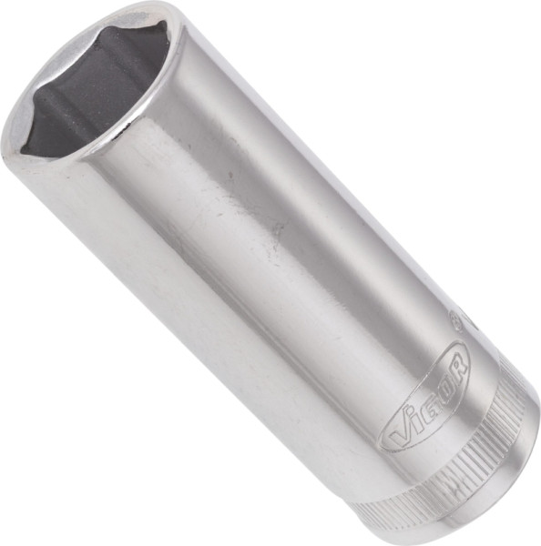 VIGOR Steckschlüsseleinsatz, lang, Vierkant hohl 10 mm (3/8 Zoll), Außen-Sechskant Profil, 17 mm, V2314N