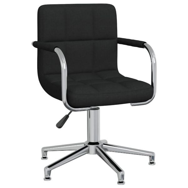 vidaXL Esszimmerstuhl Drehbar Schwarz Stoff, stilvoll, 3088068