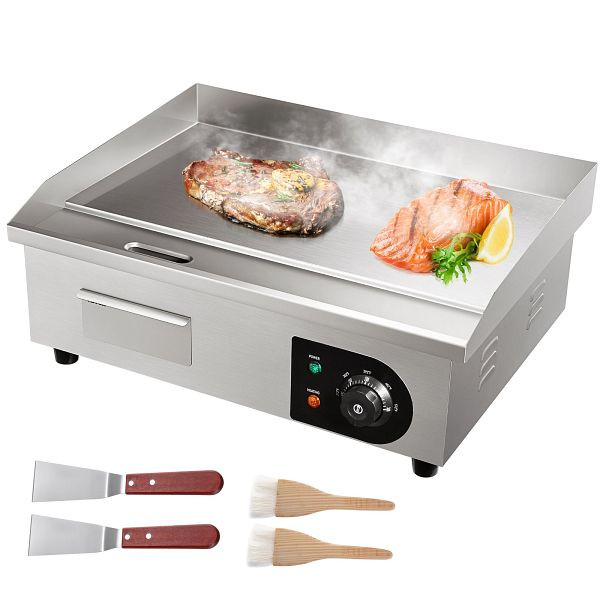 VEVOR Gastronomie Elektro Bratplatte Griddleplatte 3000W Edelstahl 54x30x1cm, PDDBLDQ2210MMOPHZV2