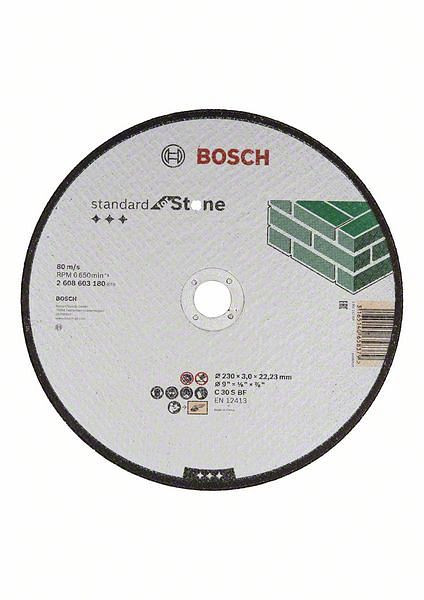 Bosch Trennscheibe gerade Standard for Stone C 30 S BF, 230 mm, 3,0 mm, VE: 25 Stück, 2608603180