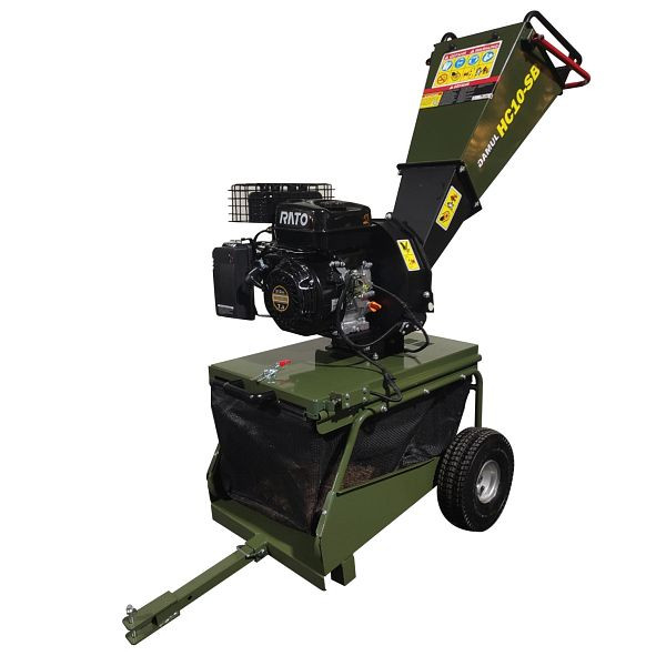 LUMAG Benzin Häcksler mit Sammelbehälter, GAMULHC10SB