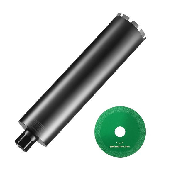 VEVOR Diamantbohrkrone Kernbohrer, 108 mm Nass-Diamant-Kernbohrer, 355 mm Bohrtiefe, 1-1/4 Zoll-7 Innengewinde, JGSQXZTSS108Y2FEOV0