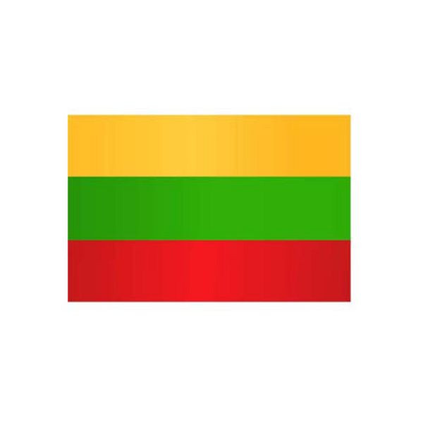 Stein HGS Länderflagge Litauen, 100 x 150 cm (Querformat), mit Seil und Schlaufe, FlagTop 160 g/m², für Fahnenmasten 6 m, ohne Hohlsaum, 27125