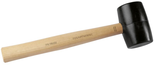 Kraftwerk Gummihammer, Hickory-Stiel, Ø 68 mm, 32 OZ, schwarz, 310.100.032