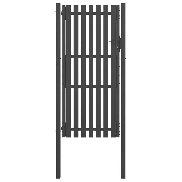 vidaXL Gartentor Stahl 1x2,5 m Anthrazit, Stahl, 146332