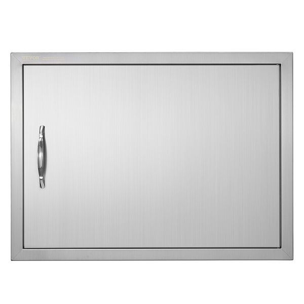 VEVOR Grill-Zugangstür, 685 x 508 mm, Einzelne Außenküchentür, Vertikale Wandtür mit Griff, DMMBSCJMYS2756SYDV0