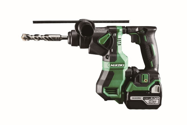 HiKOKI 18V Akku Bohrhammer (Brushless), 2 x 5.0 Ah, 18 mm in Beton, DH18DPA (5.0) (HSC II), DH18DPAWPZ