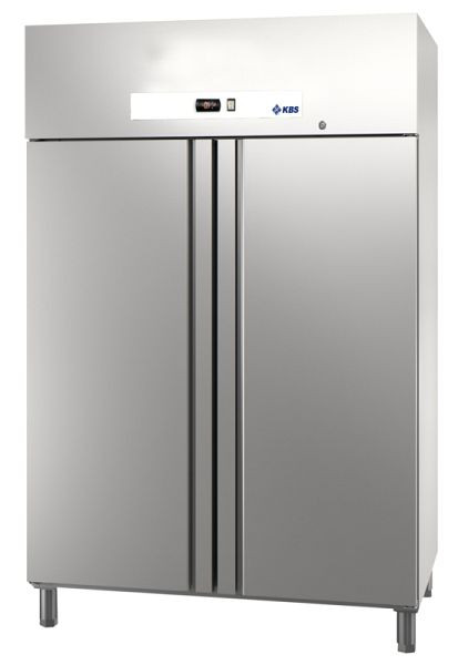 KBS Edelstahlkühlschrank Ready KU 1407, GN 2/1 mit seitlich vorgeformeten Auflageschienen und Reinigungsabfluss, 60421016