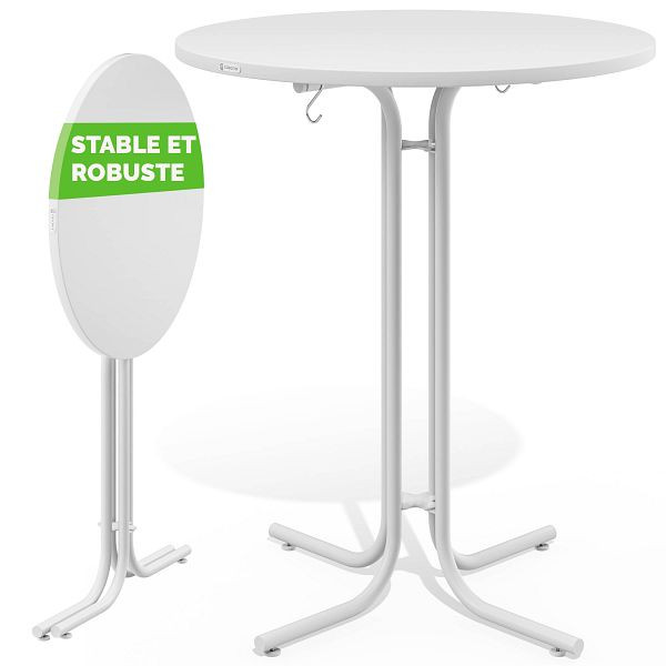 casaria Stehtisch Weiß 110x80cm klappbar, 109655, 4251779130740