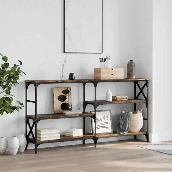 vidaXL Konsolentisch Räuchereiche 150x29x76,5 cm Holzwerkstoff, 835471