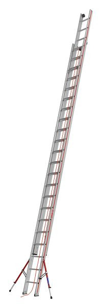 HYMER Seilzugleiter, zweiteilig, 2x22 Sprossen, Länge eingefahren 6,42 m / ausgefahren 11,46 m, 605144