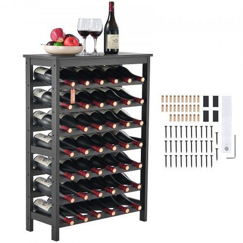 VEVOR Weinregal Flaschenregal Weinschrank Flaschenständer 42 Flaschen 7-stufig, LSJJHSZZ42P7VA2DFV0