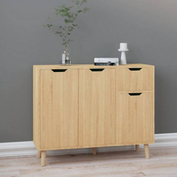 vidaXL Sideboard Sonoma-Eiche 90x30x72 cm Holzwerkstoff, 326816