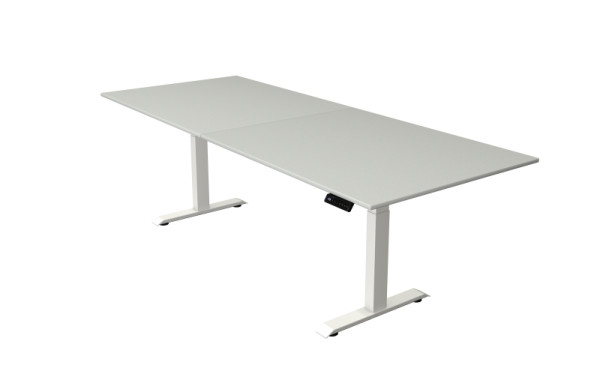 Kerkmann Steh-/Sitztisch Move 4 neu 250 x 100 cm Gestell weiß, Tischplatte lichtgrau, 10091211