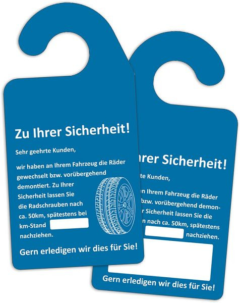Eichner Kundendienst-Spiegelanhänger, VE: 100 Stück, 9220-00090