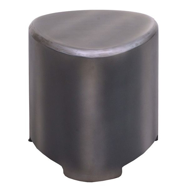 Mendler Hocker HWC-L74, Sitzhocker Holzhocker, Holz MVG Industrial, Metall-Optik gebürstet, 117570