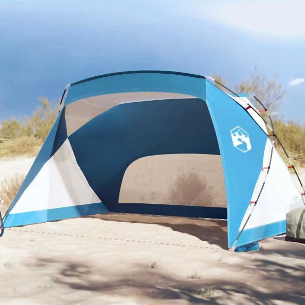 vidaXL Strandzelt Azurblau 274x178x170/148 cm 185T Polyester, 94403