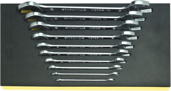 STAHLWILLE Doppelmaulschlüssel in TCS Nr.TCS10/10,6X7-24X27MM 1/3-Teilung 10-teilig, 96838187
