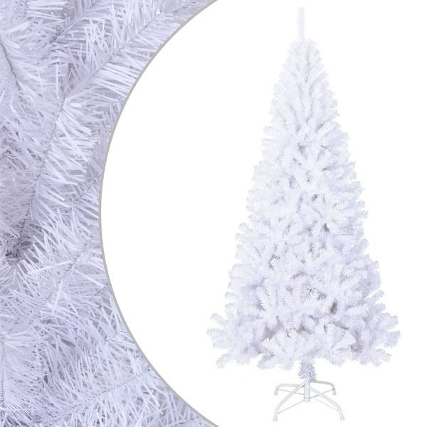vidaXL Künstlicher Weihnachtsbaum mit Dicken Zweigen Weiß 240 cm PVC, 321041