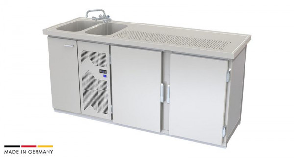 hefa Theke Brillant 2/2L-TT, Abmaße: 950 x 1.900 x 650/700 mm, Brillant 2/2L-TT