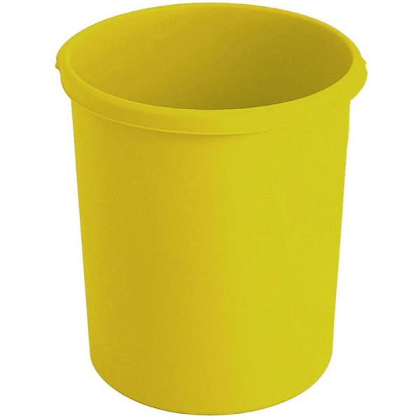 STEIN HGS Kunststoff Papierkorb, gelb, Gesamthöhe 410 mm, 83501.0006