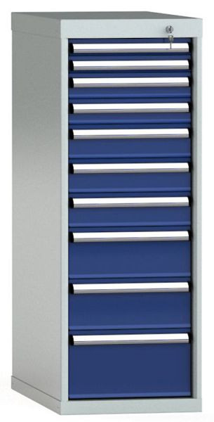 KLW Schubladenschrank 1150 x 419 x 750 mm H x B x T, Einbaumaß: 150 mm, Einteilung: 18x36 Einheiten, VN / 75 kg, SDB1150-10NP-001
