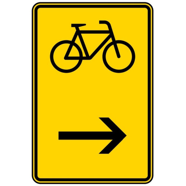 Stein HGS Wegweiser für Radverkehr hier rechts Nr. 422-26, 420 x 630 mm, RA2, Flachform 2 mm, 422-26-121
