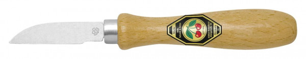 Kirschen Kerbschnitzmesser mit Holzheft, mit rundem Rücken, gerader Schneide, 3362000