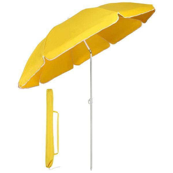 Sekey 160 cm Sonnenschirm rund, Farbe: gelb, 39916038