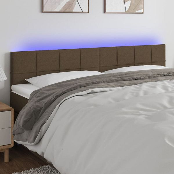 vidaXL LED Kopfteil Taupe 180x5x78/88 cm Stoff, 3121630
