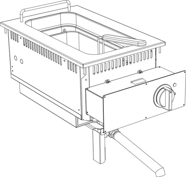 KBS Elektro Fritteuse 15 Liter Drop In 700 Breite 400mm, 10414411