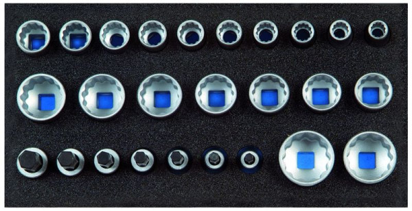 GEDORE CT-Einlage mit Sortiment, Satz Steckschlüssel-Einsätze 1/2'', UD-Profil, CT, 2308916