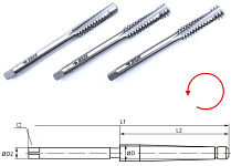 BAER HSSG Handgewindebohrer 3-teilig Satz TR 10 x 2 - Links, 230302003