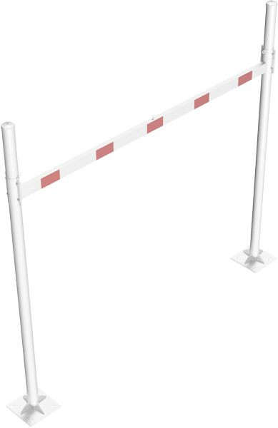 Schake Höhenbegrenzer zum Einbetonieren 2 Standpfosten, Querrohrlänge: 3000 mm, für Dübel Befestigung, ohne Barriere aus Alurohr, 417_302BP