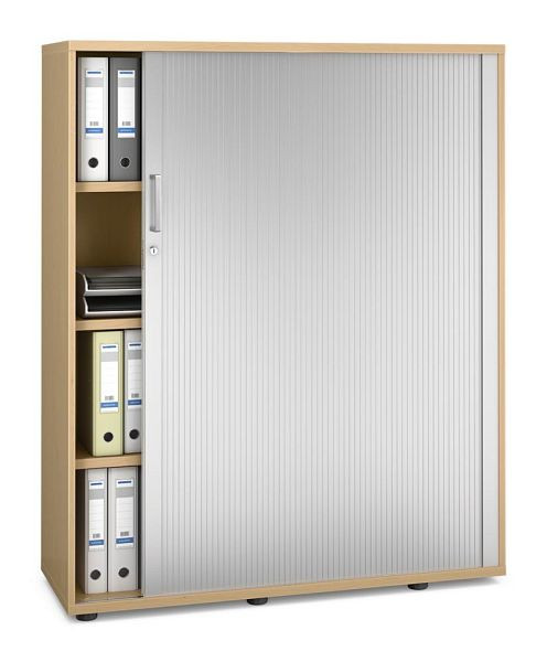 Deskin Rollladenschrank MULTI MODUL-PRO, Buchedekor, B 1200 x H 1500 x T 420 mm, 352352